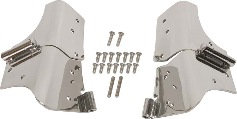 Kentrol 30477 Jeep TJ Windshield Hinge Pair 97-06 Wrangler TJ Polished Silver Kentrol - Truck Part Superstore