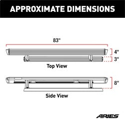 ARIES 3048314 ActionTrac 87.6in. Powered Running Boards; Select Ram 1500 Crew Cab - Truck Part Superstore
