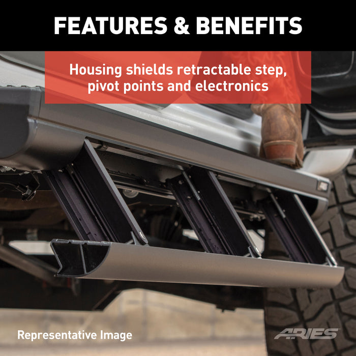 ARIES 3048326 ActionTrac 87.6in. Powered Running Boards; Select Ford F-150 Crew Cab - Truck Part Superstore