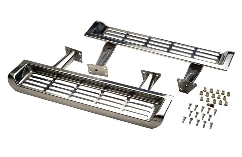Kentrol 30491 Jeep TJ Side Steps Pair 97 Wrangler TJ-2000 Polished Silver Kentrol - Truck Part Superstore