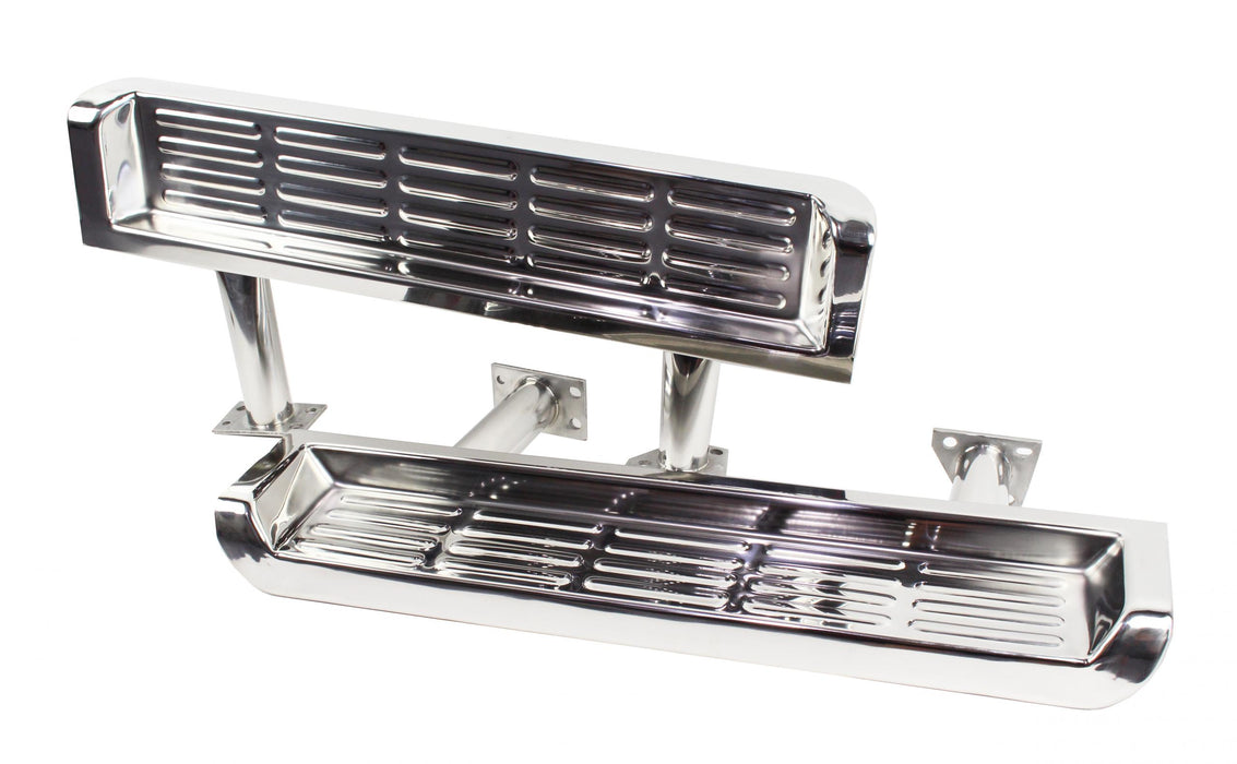 Kentrol 30491 Jeep TJ Side Steps Pair 97 Wrangler TJ-2000 Polished Silver Kentrol - Truck Part Superstore