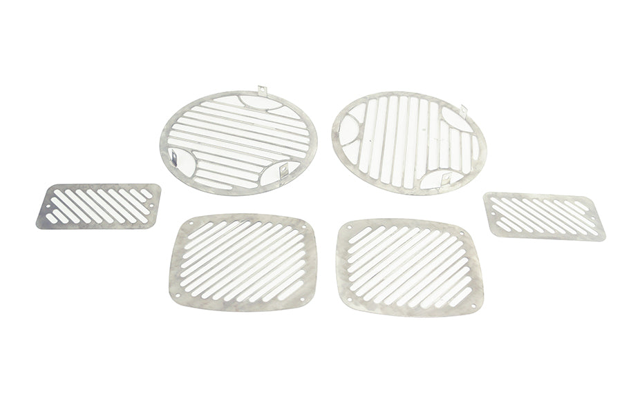 Kentrol 30493 Jeep TJ Billet Style Light Kit 6 Pieces 97-06 Wrangler TJ Polished Silver Kentrol - Truck Part Superstore