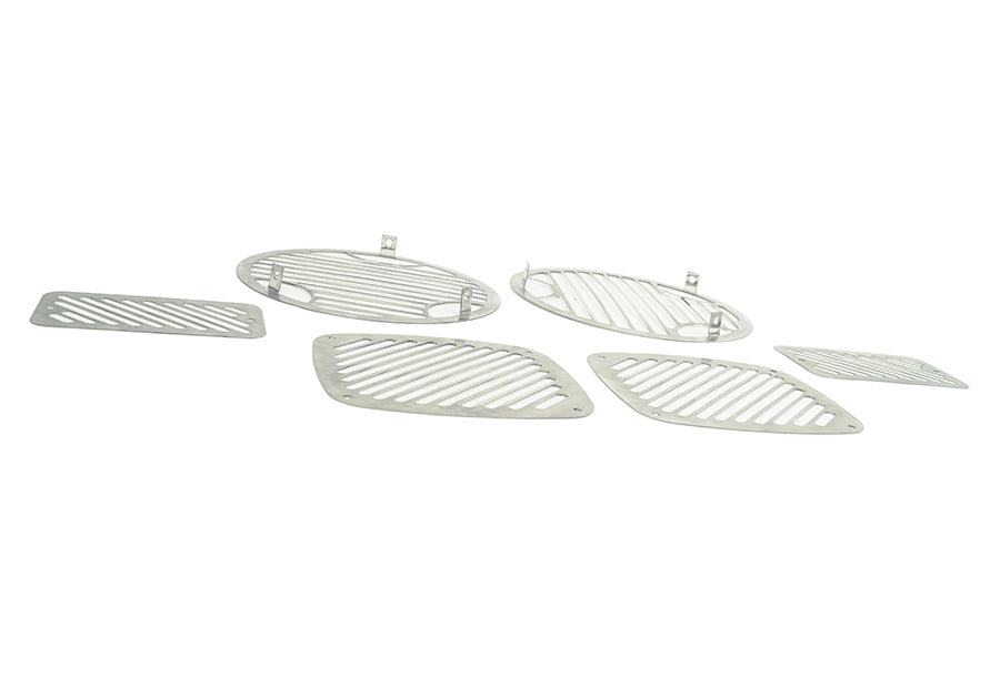 Kentrol 30493 Jeep TJ Billet Style Light Kit 6 Pieces 97-06 Wrangler TJ Polished Silver Kentrol - Truck Part Superstore