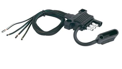 Husky Towing 30495 4 Wire Flat 12" Wire Lgth W/Built In Mnting Holes/Dust Cover & Terminal Grease - Truck Part Superstore