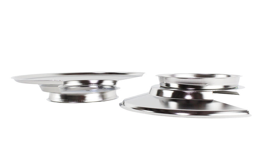 Kentrol 30501 Jeep CJ Disc Brake Dust Cover Pair 76-78 CJ Polished Silver Kentrol - Truck Part Superstore