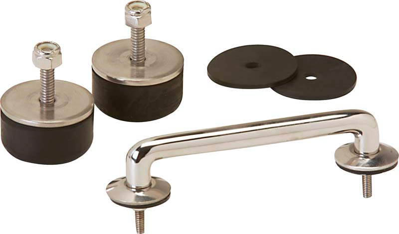 Kentrol 30503 Jeep TJ/JK Windshield Tie Down Kit 97-18 Wrangler TJ/JK Polished Silver Kentrol - Truck Part Superstore