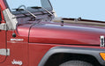 Kentrol 30503 Jeep TJ/JK Windshield Tie Down Kit 97-18 Wrangler TJ/JK Polished Silver Kentrol - Truck Part Superstore
