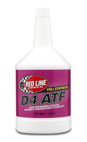 Red Line Oil 30504 Transmission Oil D4 ATF Synthetic 1 Quart Red Line Oil - Truck Part Superstore