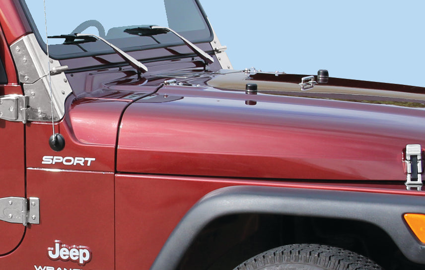 Kentrol 30504 Jeep TJ Hood Kit  98-06 Wrangler TJ Polished Silver Kentrol - Truck Part Superstore