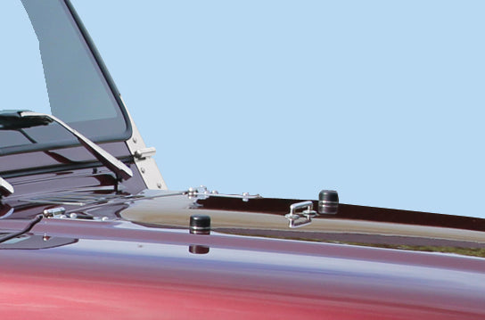 Kentrol 30506 Jeep TJ/JK Hood Bumpers 97-18 Wrangler TJ/JK Polished Silver Kentrol - Truck Part Superstore