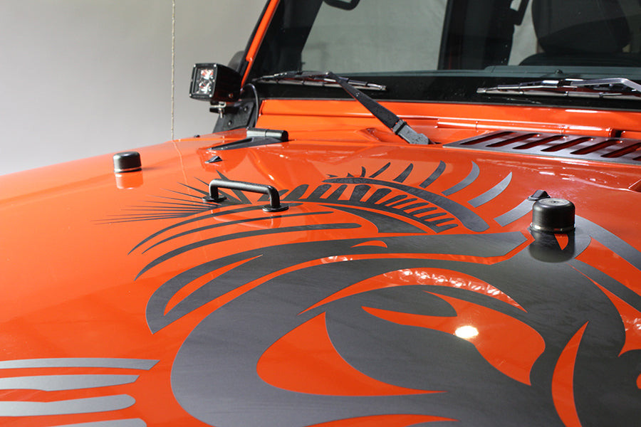 Kentrol 30506 Jeep TJ/JK Hood Bumpers 97-18 Wrangler TJ/JK Polished Silver Kentrol - Truck Part Superstore