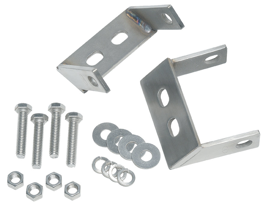 Kentrol 30508 Jeep CJ Rear Bumper Brackets Pair 45-86 CJ Polished Silver Kentrol - Truck Part Superstore