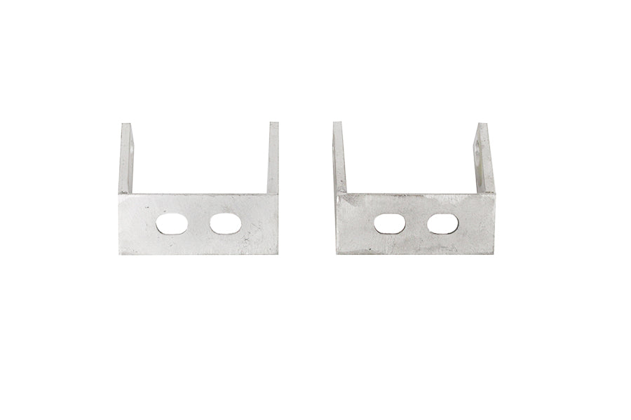 Kentrol 30508 Jeep CJ Rear Bumper Brackets Pair 45-86 CJ Polished Silver Kentrol - Truck Part Superstore