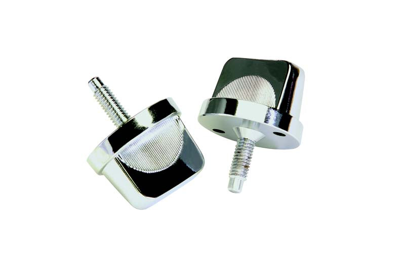 Kentrol 30510 Jeep CJ/YJ Windshield Knobs Pair 76-95 CJ and Wrangler YJ Polished Silver Kentrol - Truck Part Superstore