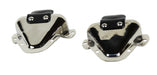 Kentrol 30513 Jeep CJ/YJ Interior Door Latch Brackets Pair 81-95 CJ and Wrangler YJ Polished Silver Kentrol - Truck Part Superstore