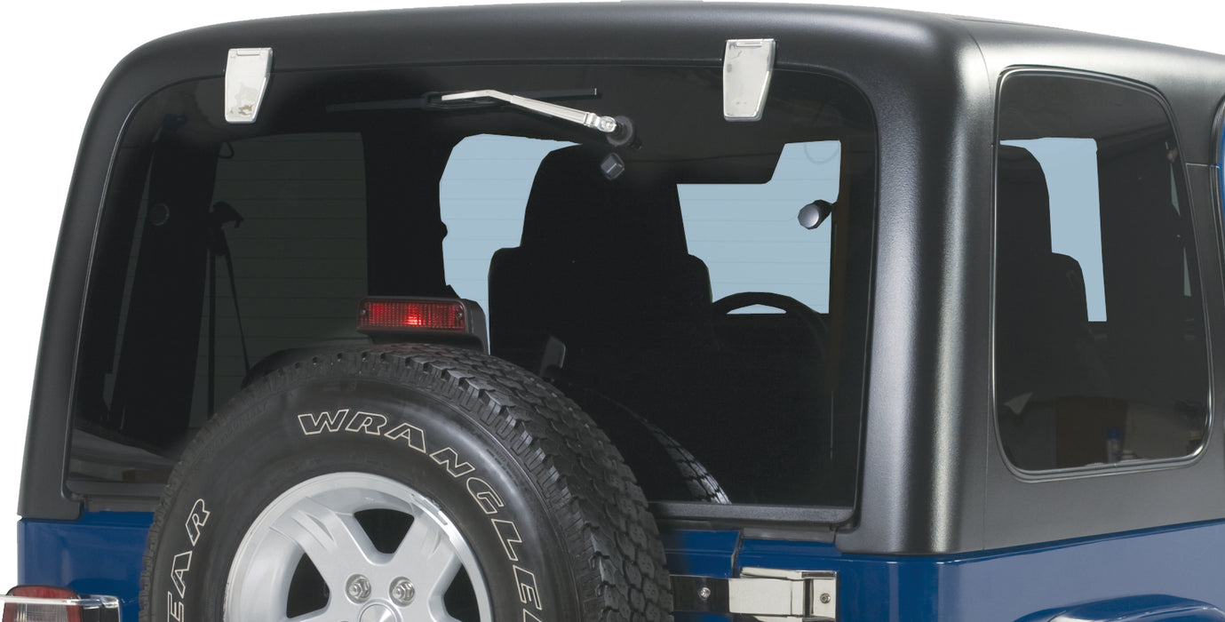 Kentrol 30516 Jeep YJ/TJ Hardtop Liftgate Hinge Pair 87-06 Wrangler TJ/YJ Polished Silver Kentrol - Truck Part Superstore