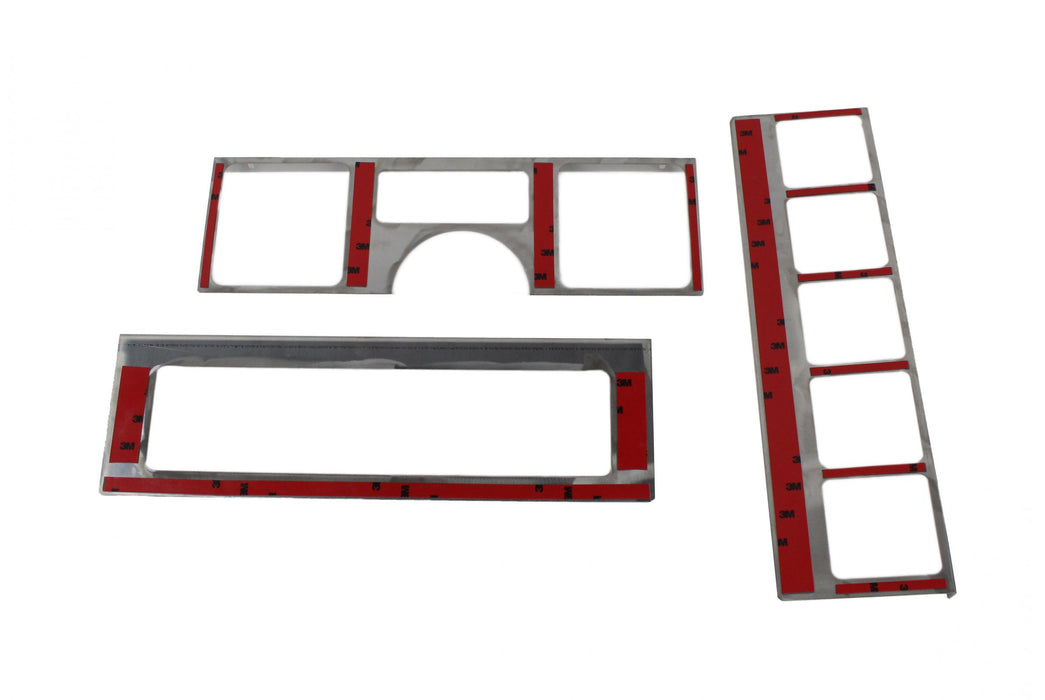 Kentrol 30519 Jeep YJ Dash Overlay Set (3 pieces) 87-95 Wrangler TJ Polished Silver Kentrol - Truck Part Superstore