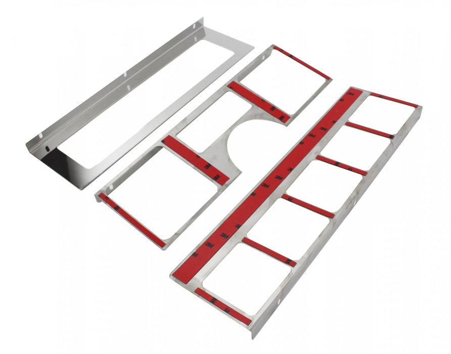 Kentrol 30519 Jeep YJ Dash Overlay Set (3 pieces) 87-95 Wrangler TJ Polished Silver Kentrol - Truck Part Superstore