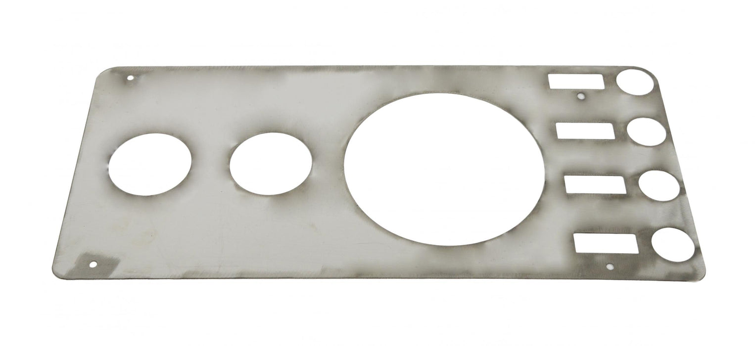 Kentrol 30521 Jeep CJ Gauge Cover Without Radio Opening 76-86 CJ Polished Silver Kentrol - Truck Part Superstore