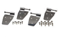 Kentrol 30525 Jeep TJ Door Hinge Set 4 Pieces 97-06 Wrangler TJ Polished Silver Kentrol - Truck Part Superstore