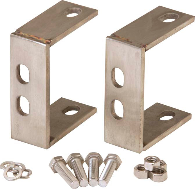 Kentrol 30527 Jeep YJ Rear Bumper Brackets Pair 87-95 Wrangler TJ Polished Silver Kentrol - Truck Part Superstore