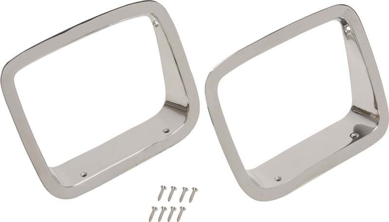 Kentrol 30536 Jeep YJ Headlight Bezels Pair 87-95 Wrangler TJ Polished Silver Kentrol - Truck Part Superstore