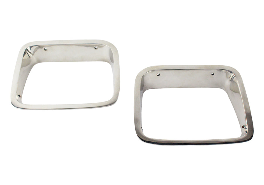 Kentrol 30536 Jeep YJ Headlight Bezels Pair 87-95 Wrangler TJ Polished Silver Kentrol - Truck Part Superstore