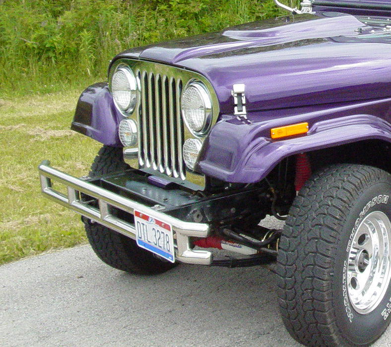 Kentrol 30537 Jeep CJ Headlight Bezels Pair 72-86 CJ Polished Silver Kentrol - Truck Part Superstore