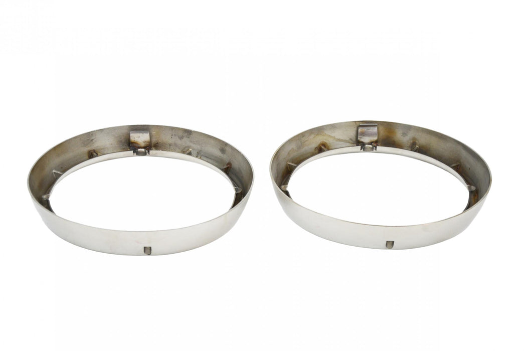 Kentrol 30537 Jeep CJ Headlight Bezels Pair 72-86 CJ Polished Silver Kentrol - Truck Part Superstore