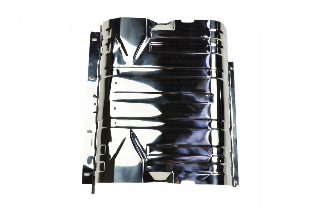 Kentrol 30539 Jeep CJ/YJ Gas Tank Skid Plate with strap 76-90 CJ and Wrangler YJ Polished Silver Kentrol - Truck Part Superstore