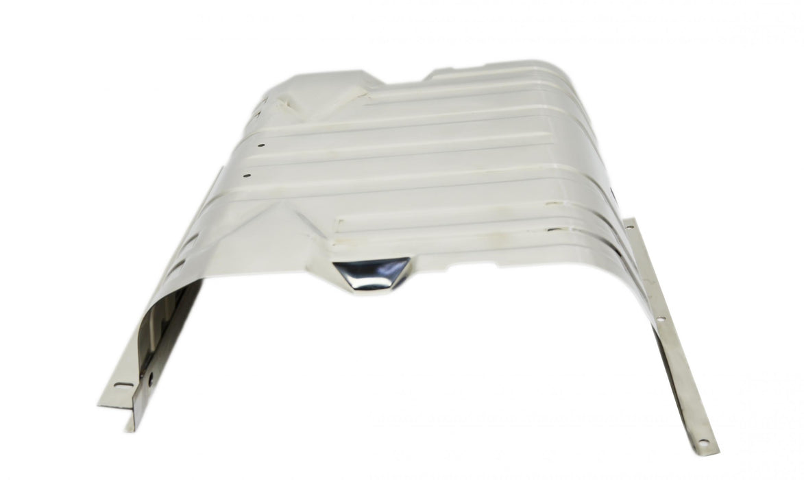 Kentrol 30539 Jeep CJ/YJ Gas Tank Skid Plate with strap 76-90 CJ and Wrangler YJ Polished Silver Kentrol - Truck Part Superstore