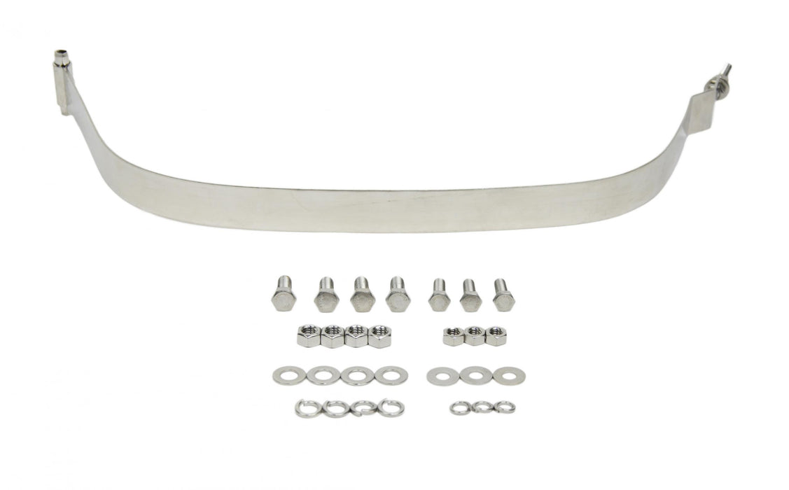 Kentrol 30539 Jeep CJ/YJ Gas Tank Skid Plate with strap 76-90 CJ and Wrangler YJ Polished Silver Kentrol - Truck Part Superstore