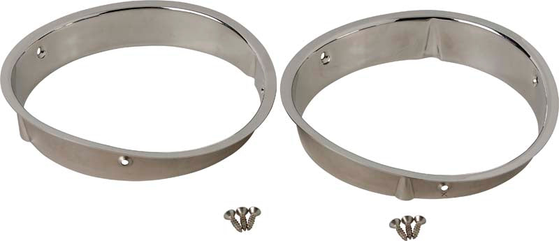 Kentrol 30543 Jeep TJ Headlight Bezels Pair 97-06 Wrangler TJ Polished Silver Kentrol - Truck Part Superstore