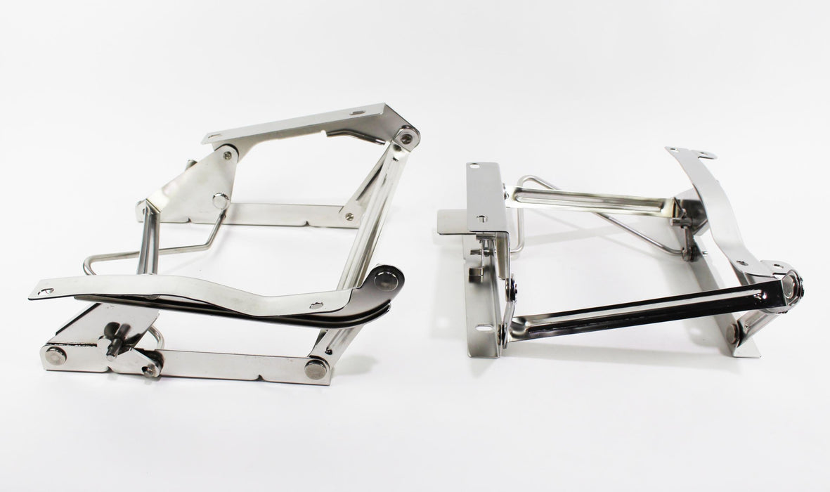 Kentrol 30552 Jeep CJ/YJ Seat Pedestals Pair 76-90 CJ and Wrangler YJ Polished Silver Kentrol - Truck Part Superstore