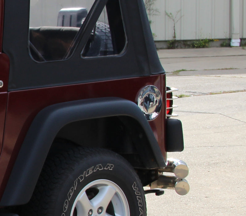 Kentrol 30553 Jeep TJ Billet Style Gas Hatch 97-06 Wrangler TJ Polished Silver Kentrol - Truck Part Superstore