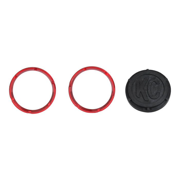 KC Hilites 30554 FLEX; Bezel Ring Red (pr) - Truck Part Superstore