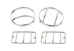 Kentrol 30557 Jeep TJ Euro Light Guard Set 4 Pieces 97-06 Wrangler TJ Polished Silver Kentrol - Truck Part Superstore