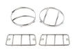 Kentrol 30557 Jeep TJ Euro Light Guard Set 4 Pieces 97-06 Wrangler TJ Polished Silver Kentrol - Truck Part Superstore
