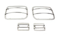 Kentrol 30558 Jeep YJ Light Guard Set 4 Pieces 87-95 Wrangler TJ Polished Silver Kentrol - Truck Part Superstore