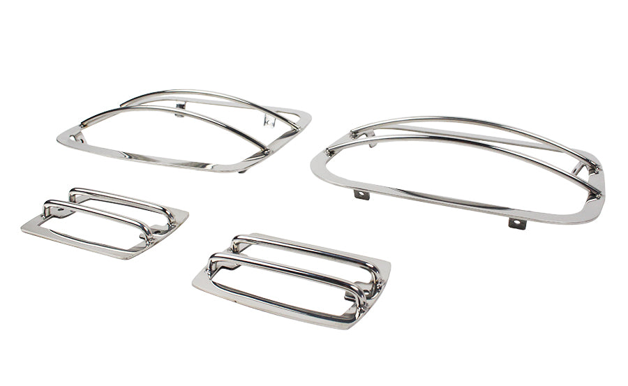 Kentrol 30558 Jeep YJ Light Guard Set 4 Pieces 87-95 Wrangler TJ Polished Silver Kentrol - Truck Part Superstore