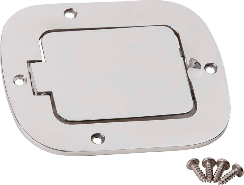 Kentrol 30559 Jeep CJ/YJ Billet Style Gas Hatch 77-95 CJ and Wrangler YJ Polished Silver Kentrol - Truck Part Superstore