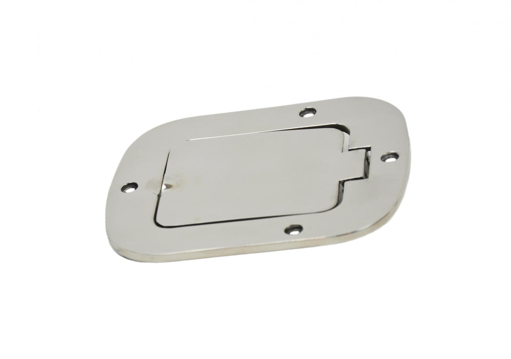 Kentrol 30559 Jeep CJ/YJ Billet Style Gas Hatch 77-95 CJ and Wrangler YJ Polished Silver Kentrol - Truck Part Superstore