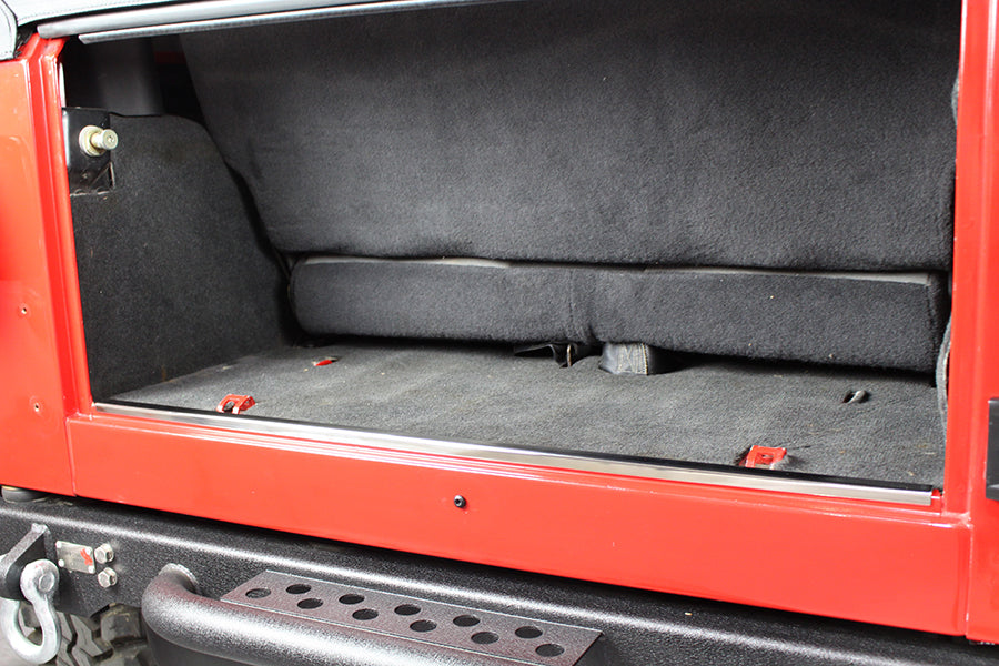 Kentrol 30560 Jeep YJ/TJ Inside Rear Body Protector 87-06 Wrangler TJ/YJ Polished Silver Kentrol - Truck Part Superstore
