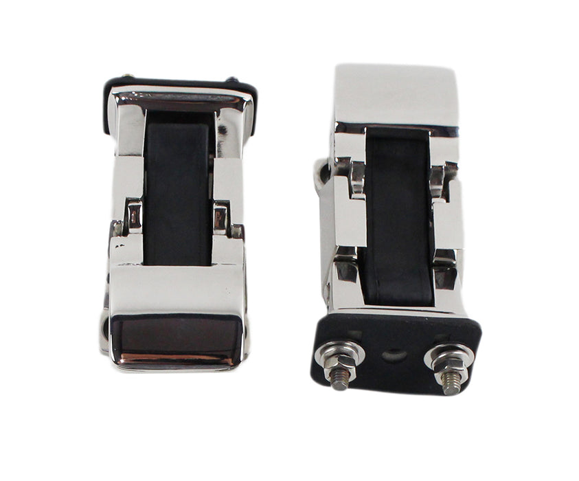 Kentrol 30563 Jeep CJ/YJ Hood Catch Pair TJ Style 42-95 CJ and Wrangler YJ Polished Silver Kentrol - Truck Part Superstore