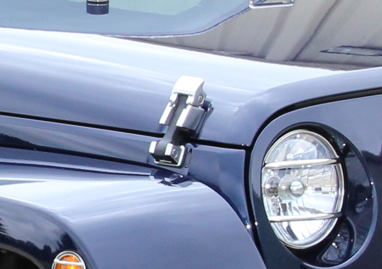 Kentrol 30571 Jeep JK Hood Catch Pair 07-18 Wrangler JK Polished Silver Kentrol - Truck Part Superstore