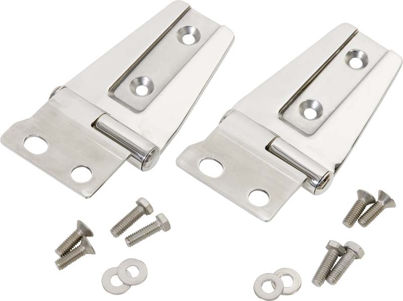 Kentrol 30572 Jeep JK Hood Hinge Pair 07-18 Wrangler JK Polished Silver Kentrol - Truck Part Superstore