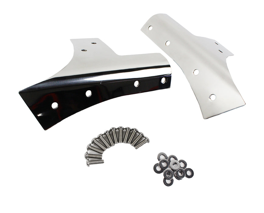 Kentrol 30574 Jeep JK Windshield Supports Pair 07-18 Wrangler JK Polished Silver Kentrol - Truck Part Superstore