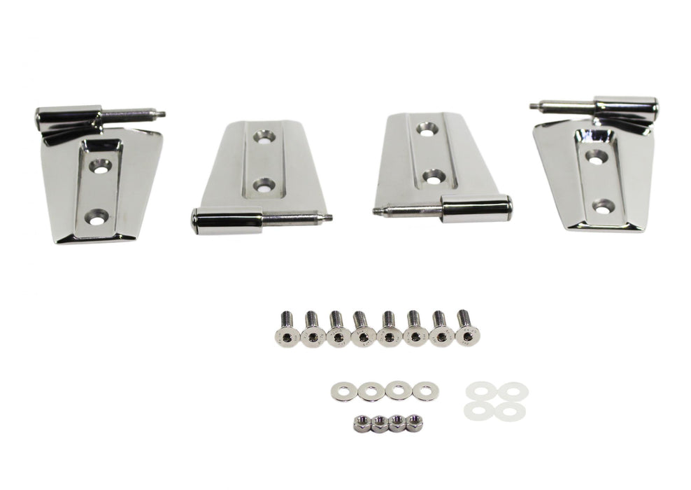 Kentrol 30575 Jeep JK Door Hinge Set 4 Pieces 2 Door 07-18 Wrangler JK Polished Silver Kentrol - Truck Part Superstore