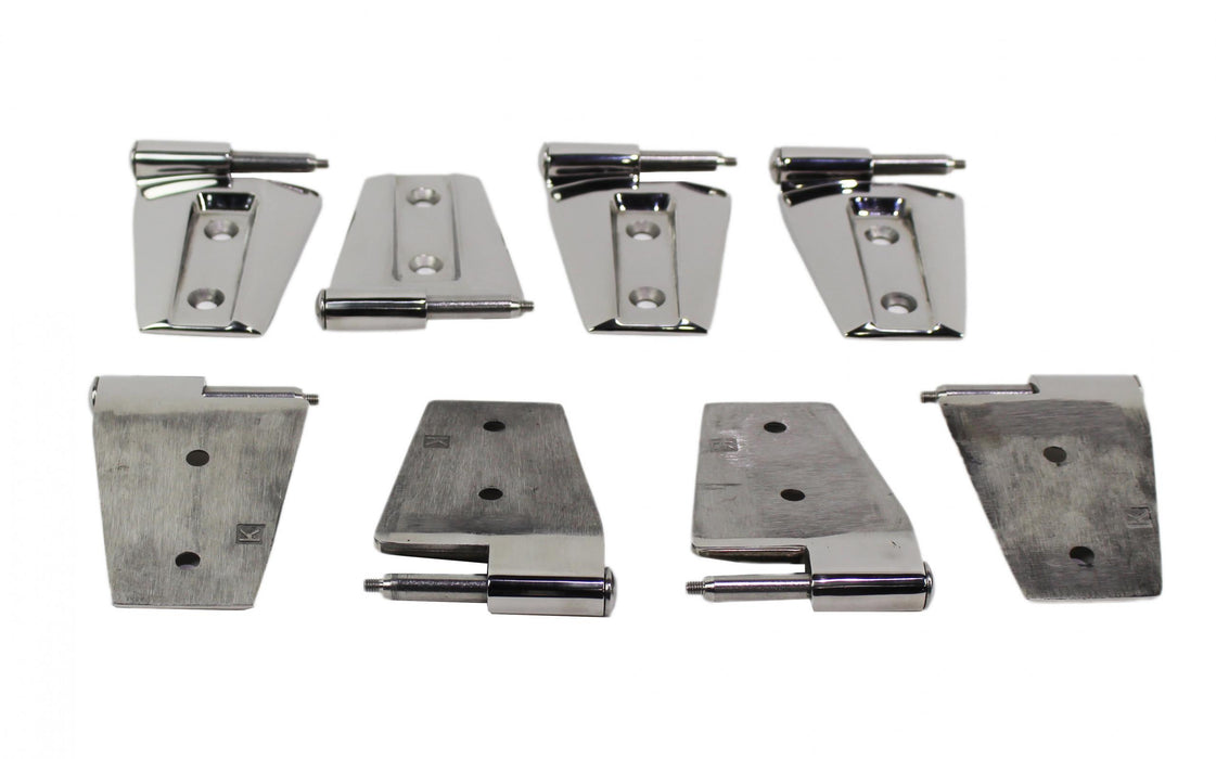 Kentrol 30576 Jeep JK Door Hinge Set 8 Pieces 4 Door 07-18 Wrangler JK Polished Silver Kentrol - Truck Part Superstore