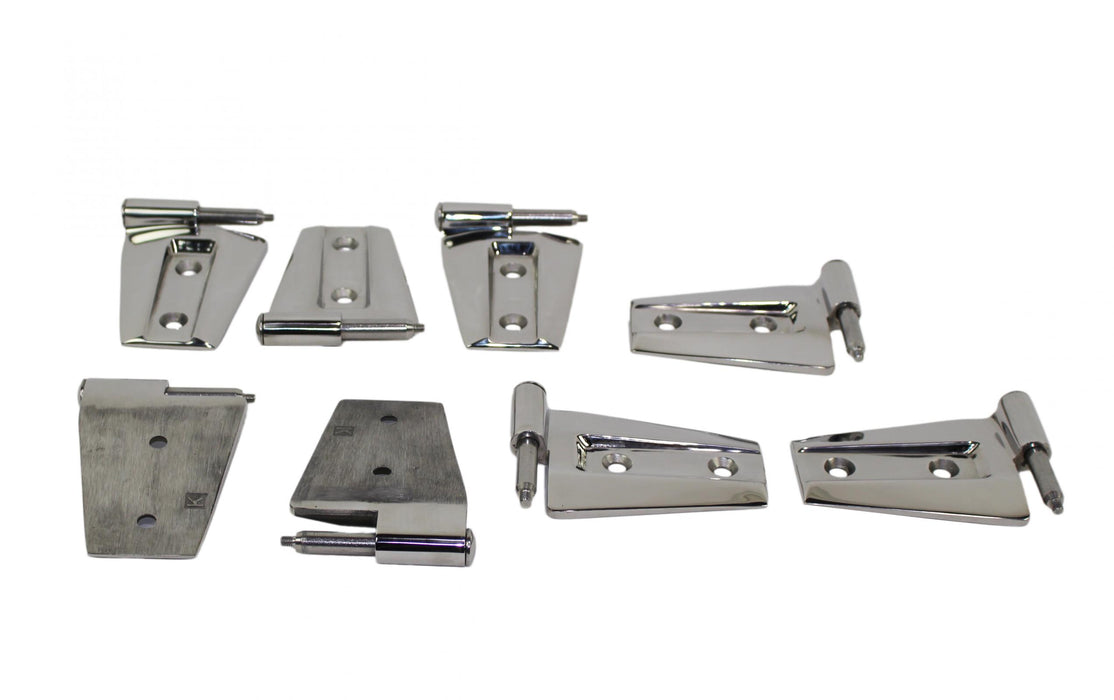 Kentrol 30576 Jeep JK Door Hinge Set 8 Pieces 4 Door 07-18 Wrangler JK Polished Silver Kentrol - Truck Part Superstore
